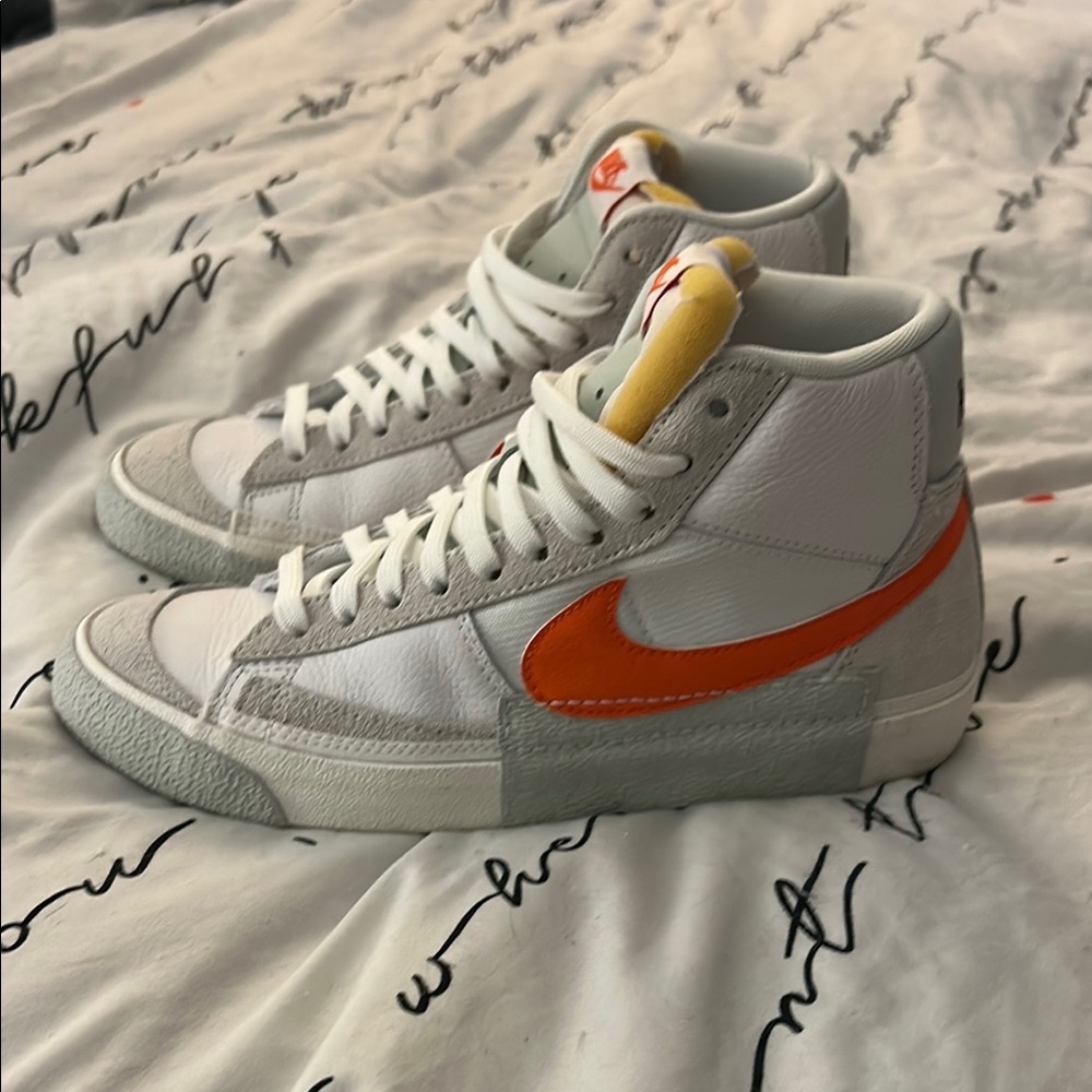 Nike White and Orange Blazer